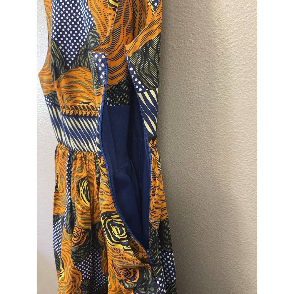 Anthropologie Mille Collines Moonrise Cotton Dress Abstract Maximalist Sz 6 EUC - Picture 9 of 12